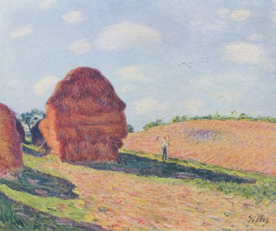 The Haystacks by Alfred Sisley